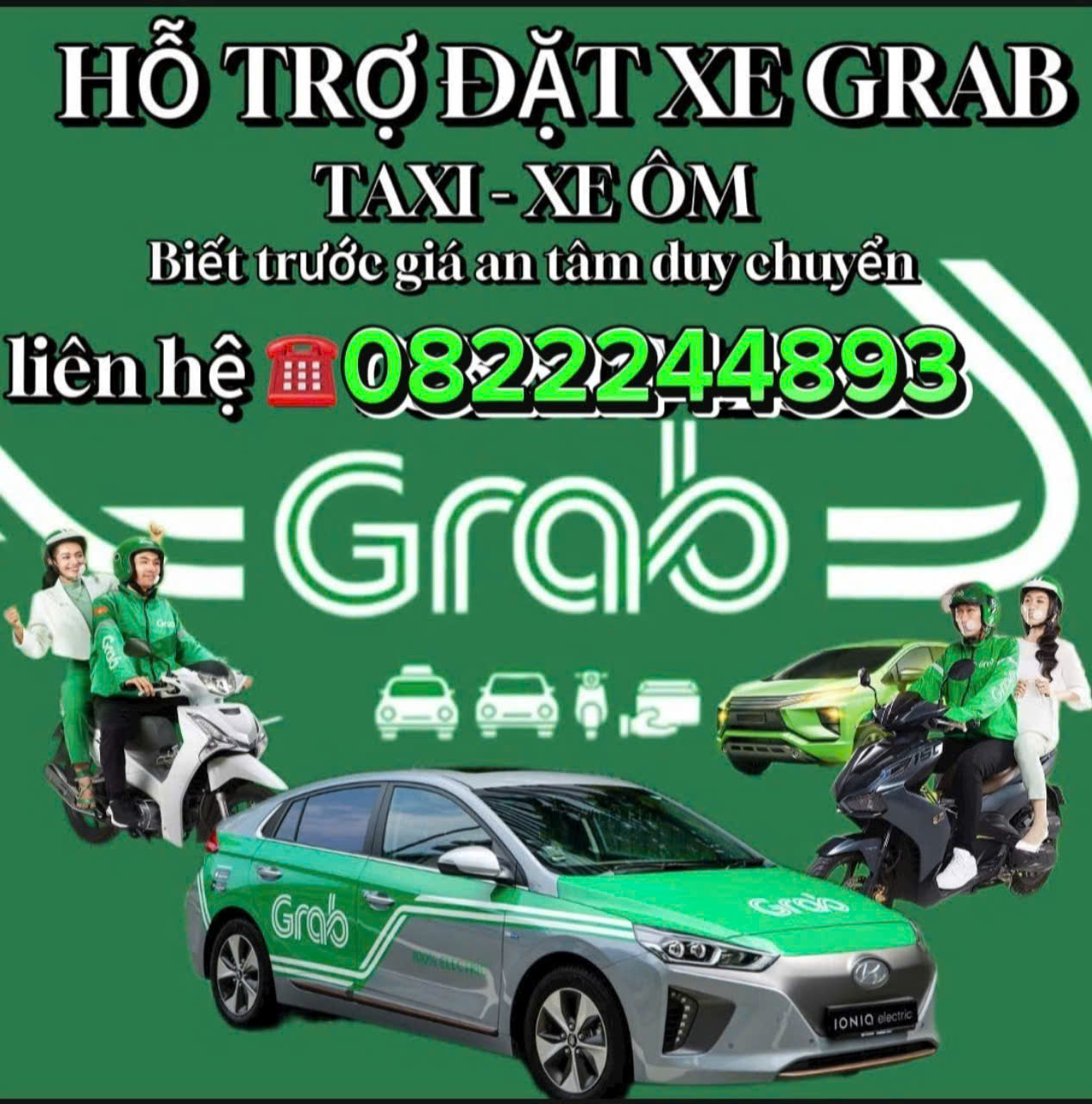 XE ÔM GRAB MỸ HẠNH NAM ĐỨC HÒA