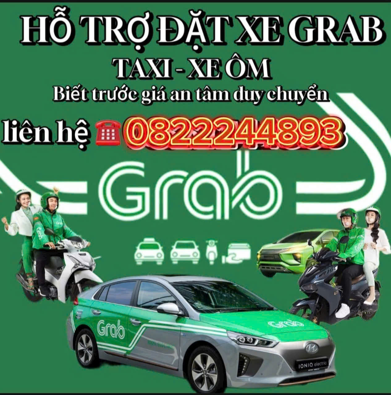 XE ÔM GRAB HÒA KHÁNH TÂY ĐỨC HÒA